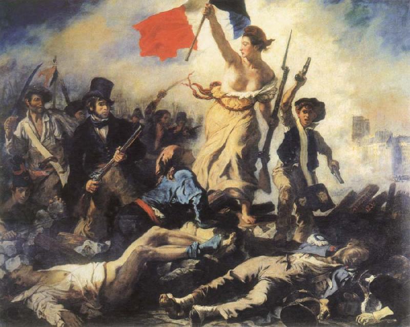 Eugene Delacroix liberty leading the people Germany oil painting art